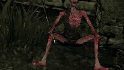 Bloody Monster Holding Sword