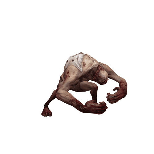 Bloody Monster In White Shirt And Blue Shorts GIF