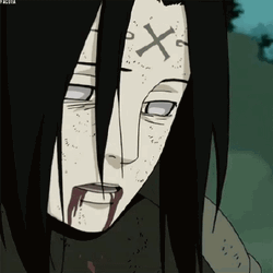 Bloody Naruto Character Neji  GIF
