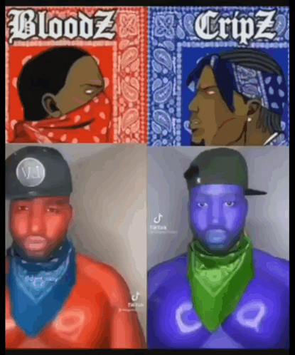 Bloodz And Cripz Are Two Of The Rappers Shown In This Cartoon GIF