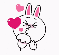 Blow Kiss Cony Rabbit GIF
