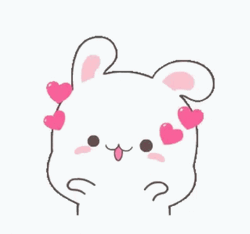 Blow Kiss Kawaii Bunny Sticker GIF