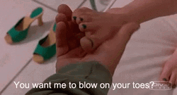 Blow On Your Toes Foot Fetish GIF