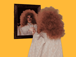 Blowing A Kiss To The Mirror GIF