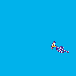 Blowing Bugle Animated Art Design GIF