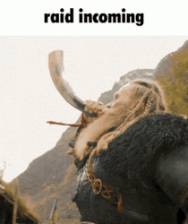 Blowing Horns Raid Incoming GIF