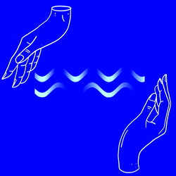 Blue Aesthetic Hands And Waves GIF