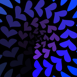 Blue Aesthetic Heart Pattern GIF