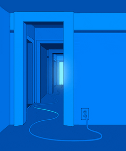 Blue Aesthetic Walls GIF