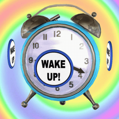 Blue Alarm Clock Wake Up GIF