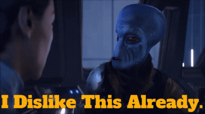 Blue Alien Saying I Dislike This Already GIF