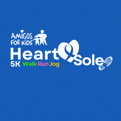 Blue Amigos For Kids Heart Sole 5K Poster GIF