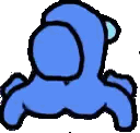 Blue Among Us Standing Sticker