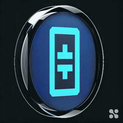 Blue And Black Circle With Letter T GIF