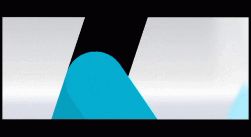 Blue And Black Graphic With White Border GIF