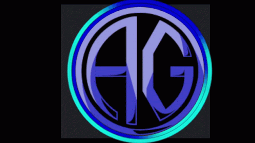 Blue And Black Logo With Letter G Inside Circle GIF