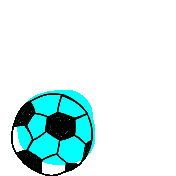 Blue And Black Soccer Ball With JR Sticker
