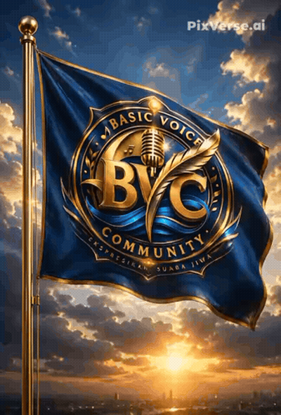 Blue And Gold Flag Saying Basic Voice GIF