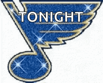 Blue And Gold St. Louis Blues Logo Saying Tonight GIF