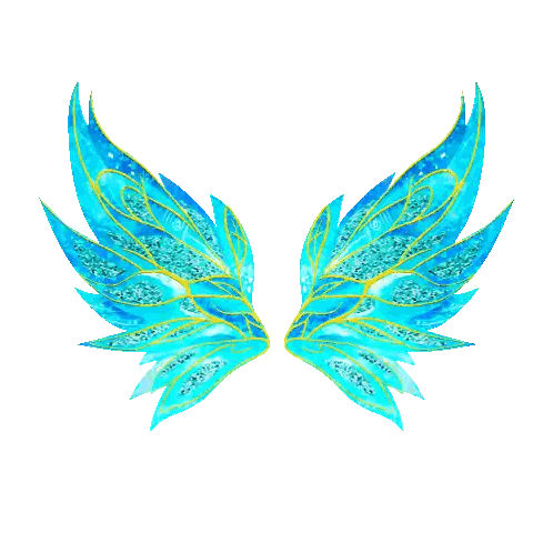 Blue And Gold Wings Sticker