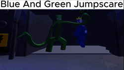 Blue And Green Rainbow Friends  GIF