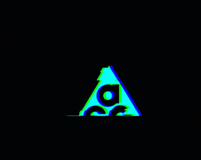 Blue And Green Triangle With Letters ACG On Black GIF
