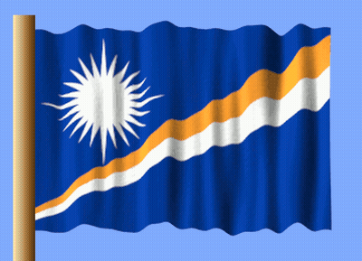 Blue And Orange Flag With White Sun GIF