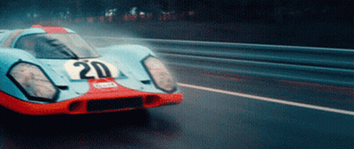 Blue And Orange Race Car Number 20 GIF