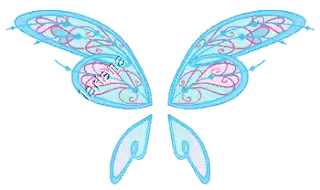 Blue And Pink Butterfly Wings Sticker