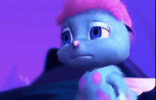 Blue And Pink Cartoon Character GIF