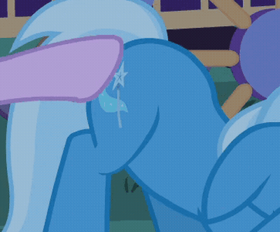 Blue And Pink Pony Cartoon GIF