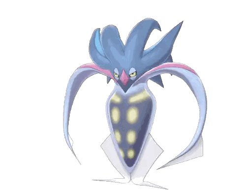 Blue And Pink Squid Cartoon Sticker