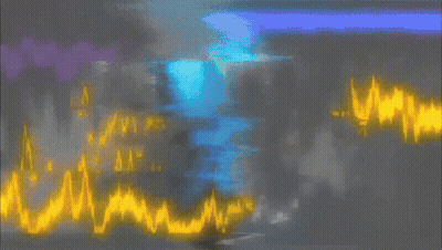 Blue And Purple Background With Yellow And Orange Lines GIF