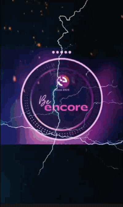 Blue And Purple Circle Saying Be Encore GIF