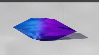 Blue And Purple Diamond With Shadow GIF
