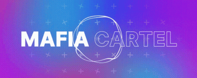 Blue And Purple Mafia Cartel Text GIF