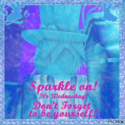 Blue And Purple Sparkle It's Wednesday GIF