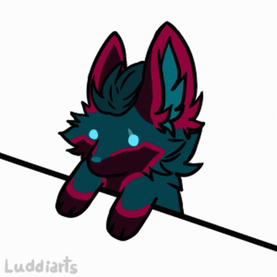 Blue And Red Animal Luddiarts GIF
