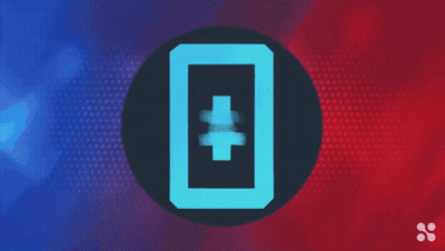 Blue And Red Circle With Letter I GIF