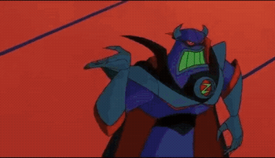 Blue And Red Object With Red Triangle GIF