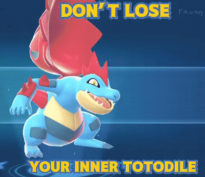 Blue And Red Pokemon Don't Lose Your Inner Totodile GIF