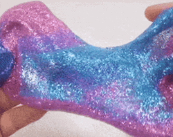Blue And Violet Glitter Slime GIF