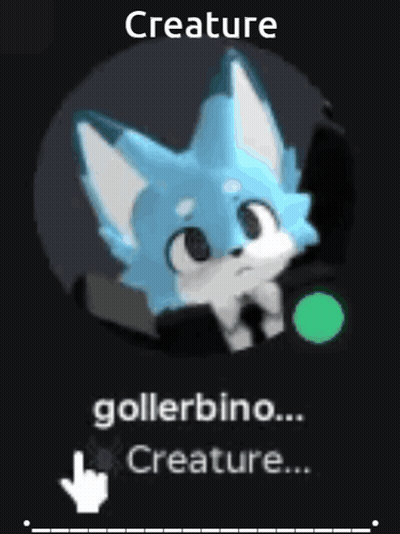 Blue And White Animal Saying Creature Gollerbino GIF