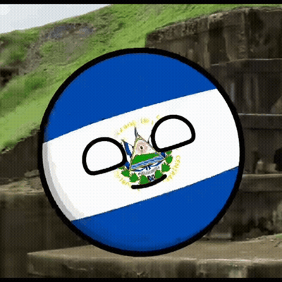 Blue And White Ball With Skull And Crest GIF