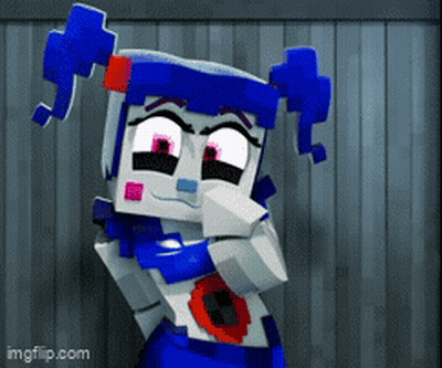 Blue And White Cartoon Character GIF