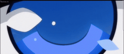 Blue And White Cartoon Eye With White Dot GIF