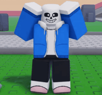 Blue And White Cartoon Skull Face GIF