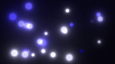 Blue And White Circles Floating In Air GIF