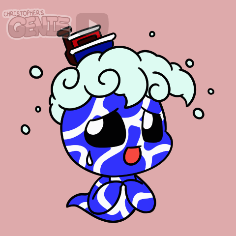 Blue And White Clown With Christopher's Genie GIF