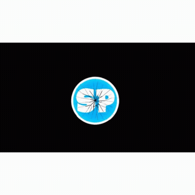 Blue And White Exploding Circle GIF